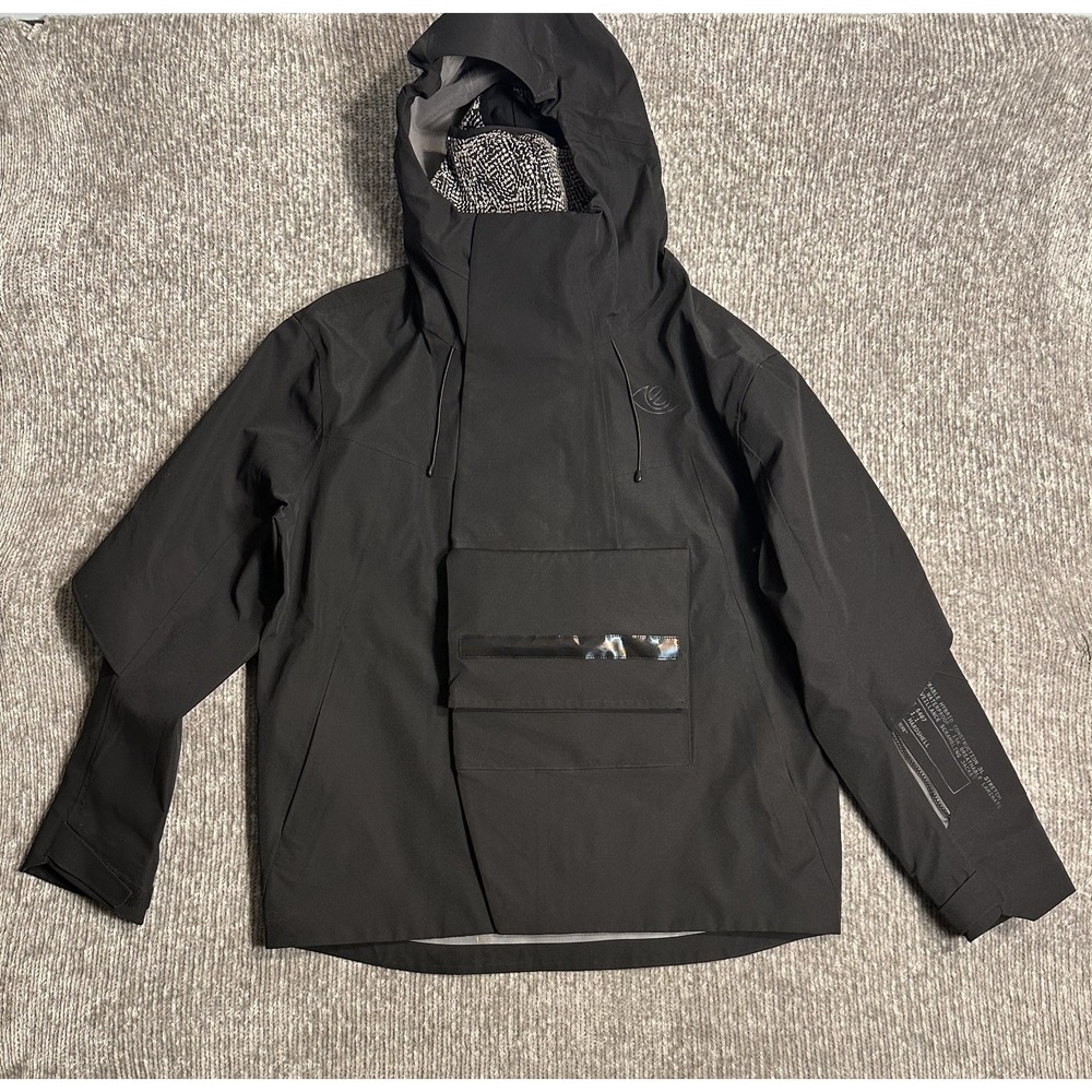 SKINNER 3L Waterproof Hardshell Anorak Jacket Black Pullover Hooded Men's L